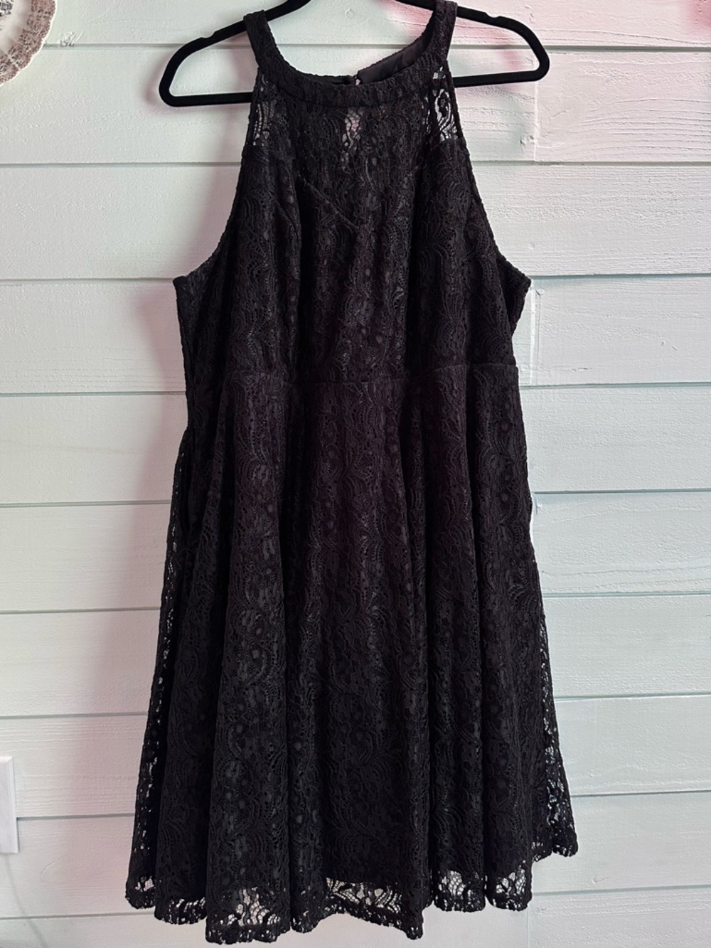 torrid Mini Flocked Lace Skater Dress